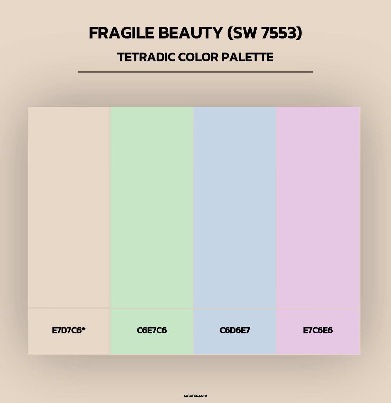 Fragile Beauty (SW 7553) - Tetradic Color Palette
