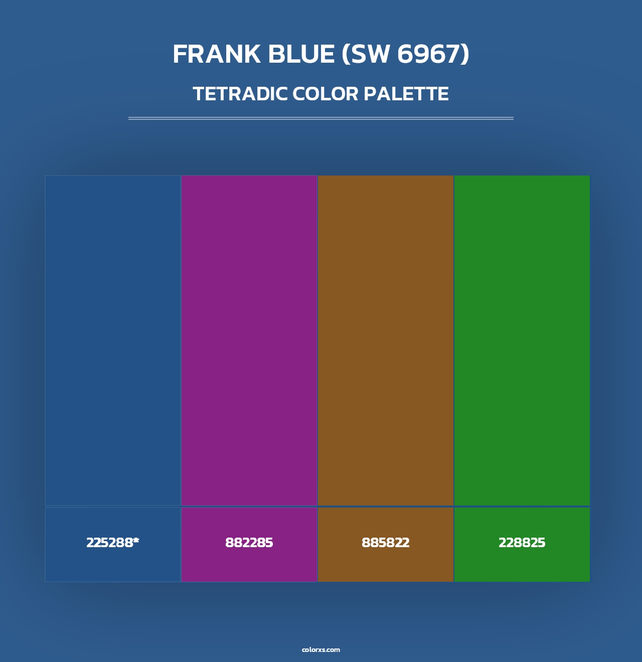 Frank Blue (SW 6967) - Tetradic Color Palette