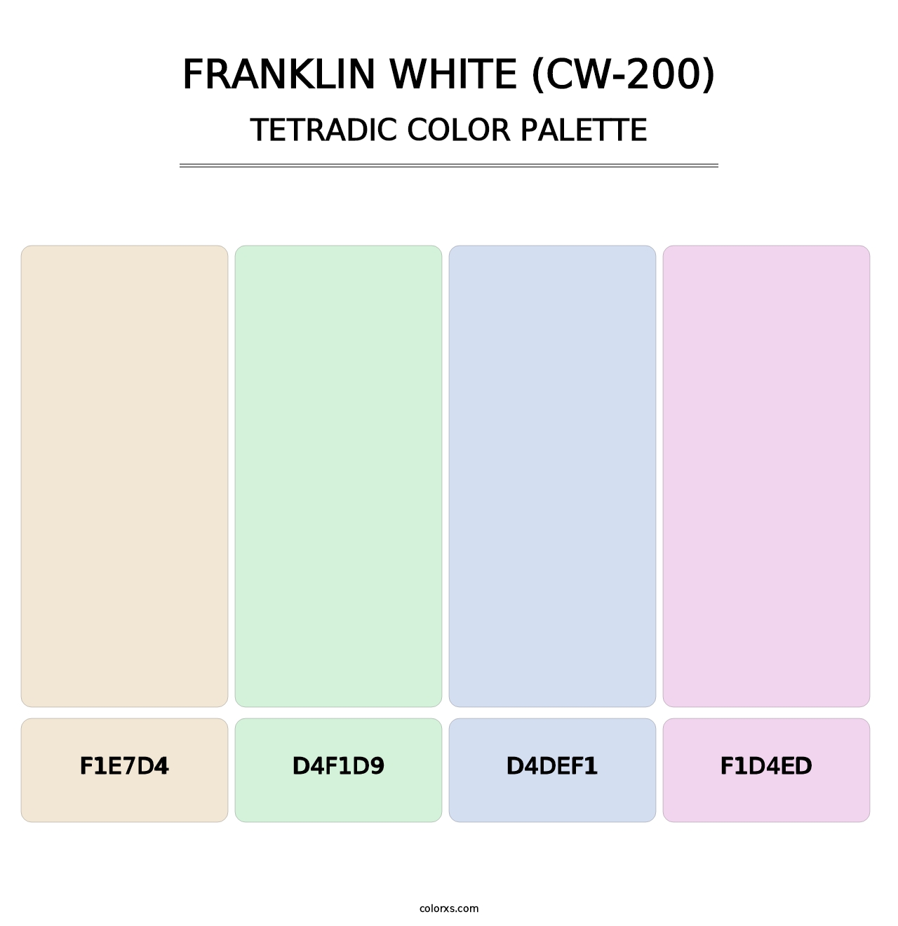 Franklin White (CW-200) - Tetradic Color Palette