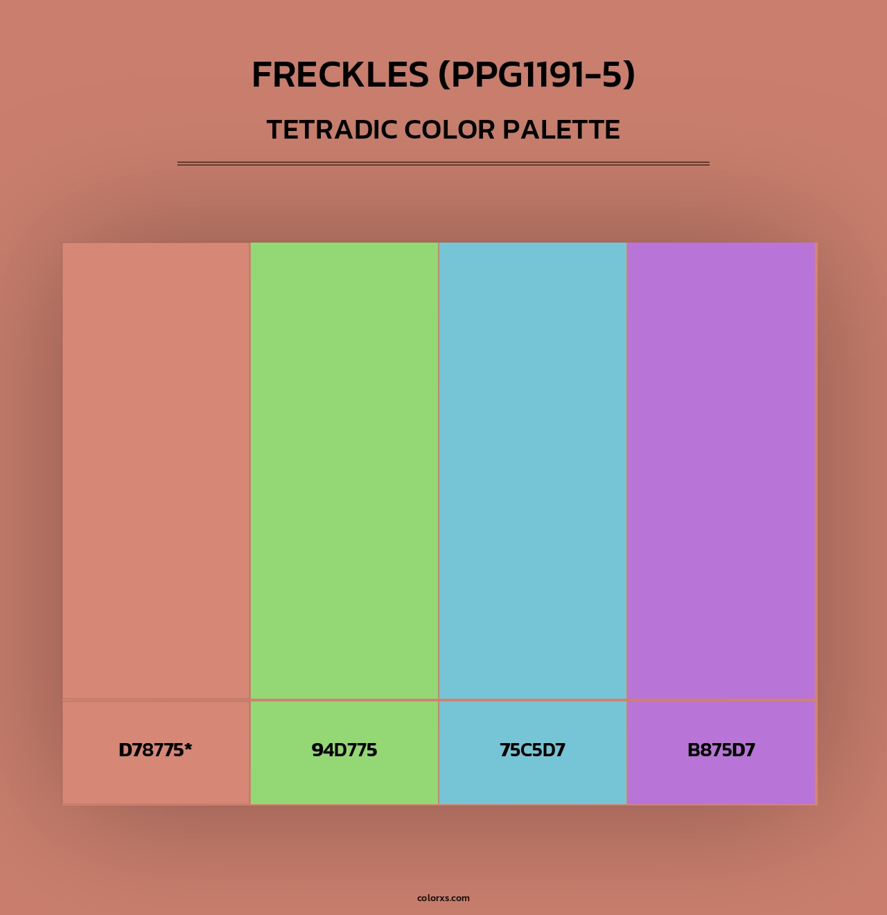 Freckles (PPG1191-5) - Tetradic Color Palette