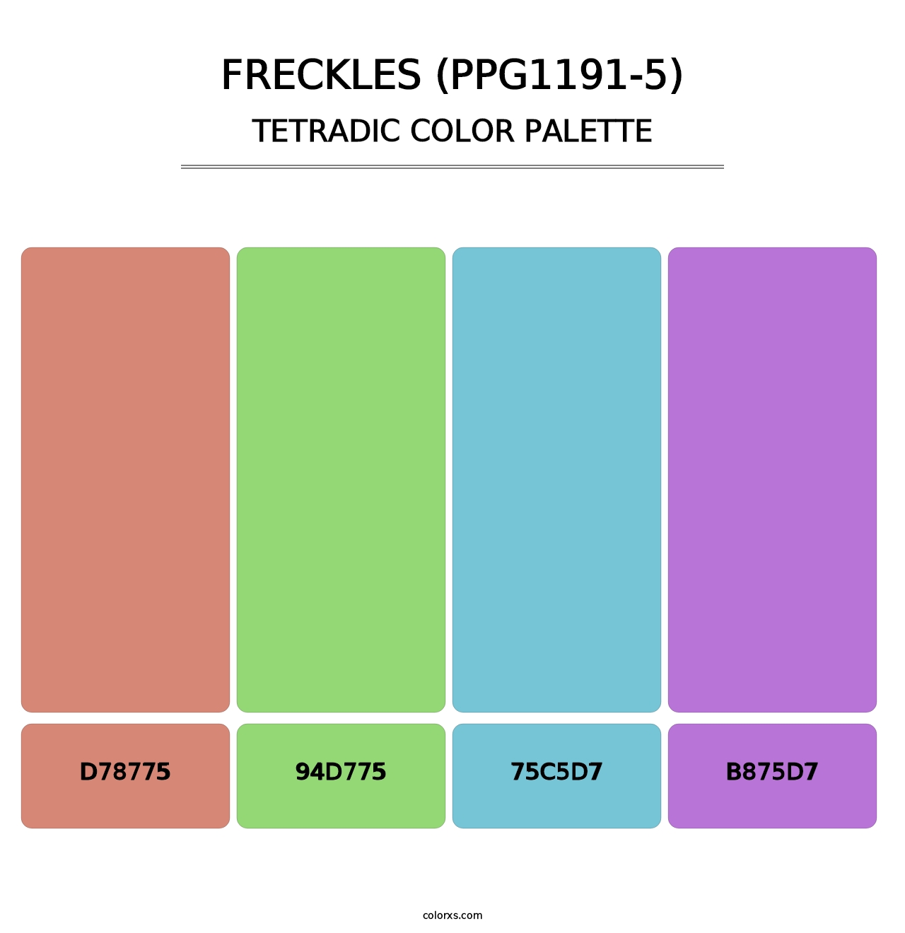 Freckles (PPG1191-5) - Tetradic Color Palette