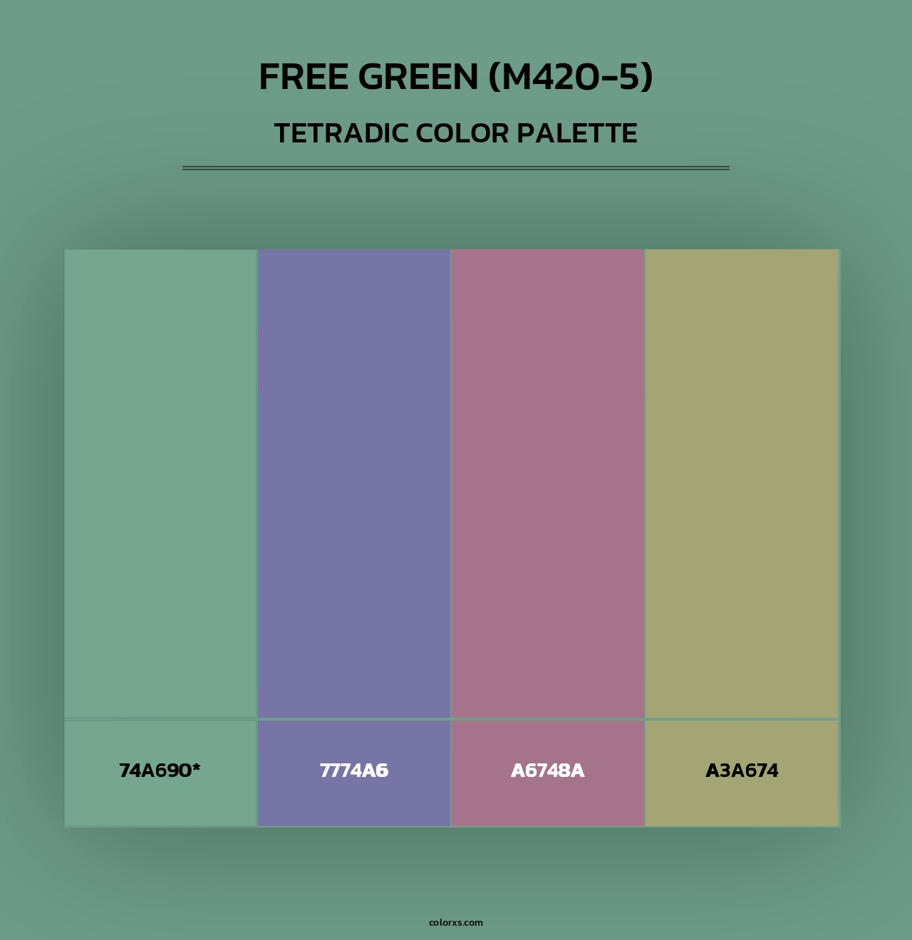 Free Green (M420-5) - Tetradic Color Palette
