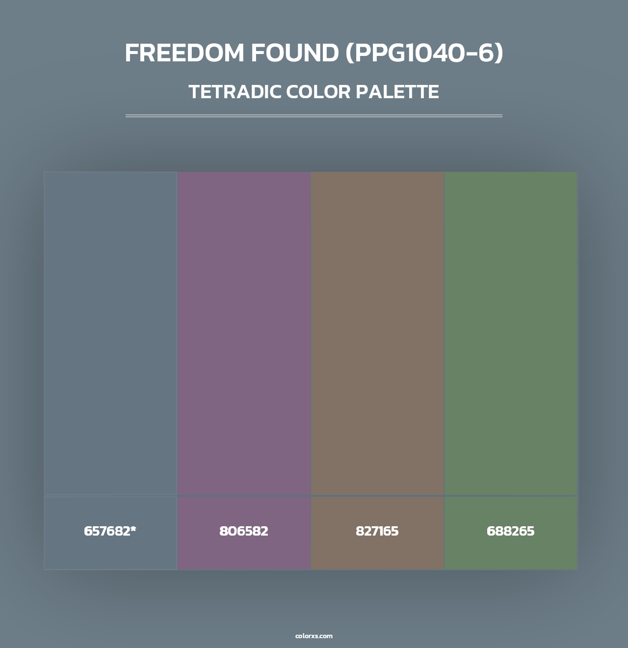 Freedom Found (PPG1040-6) - Tetradic Color Palette