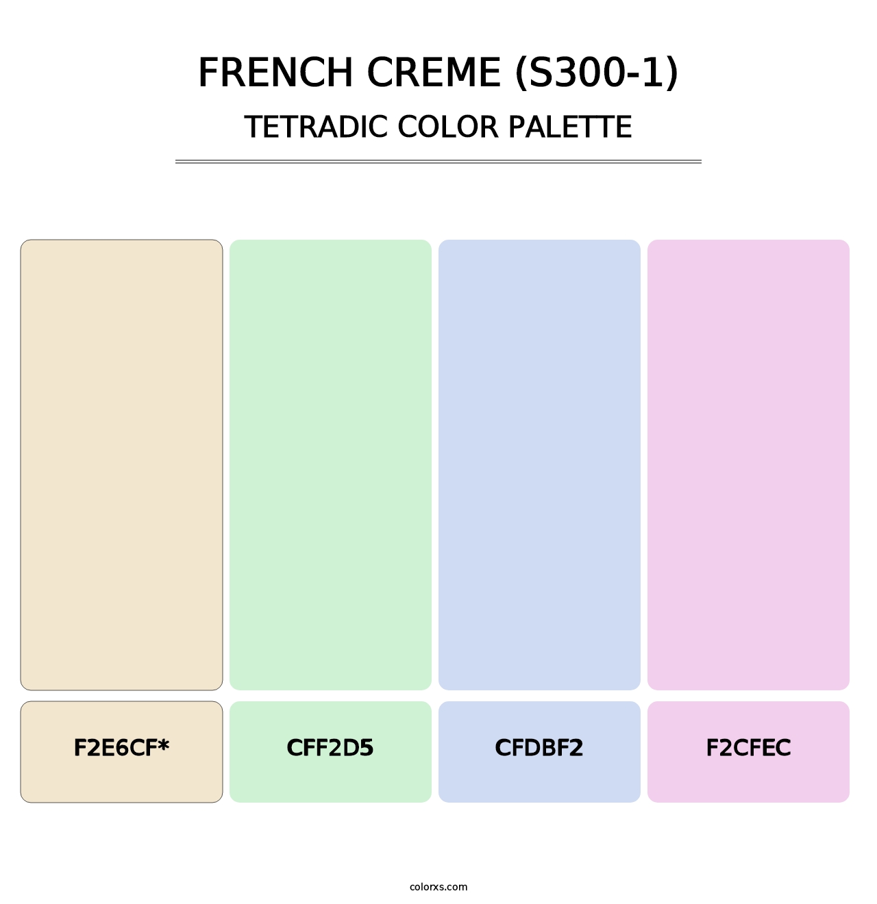 French Creme (S300-1) - Tetradic Color Palette