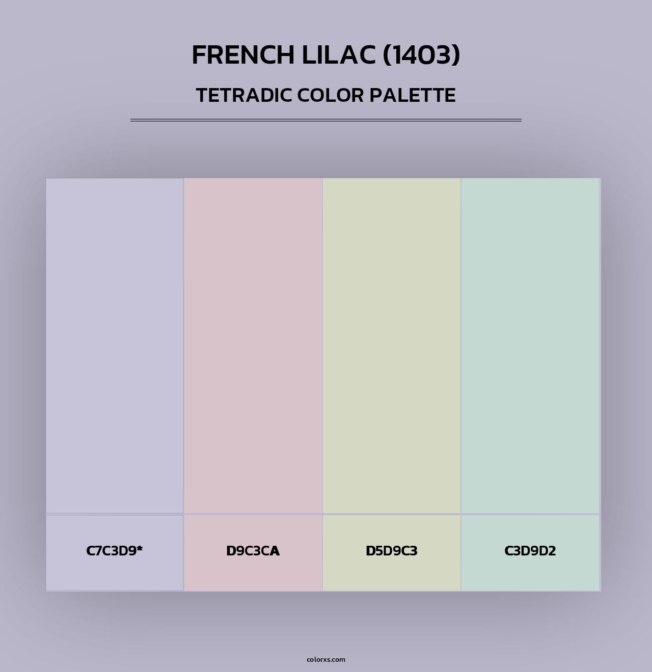 French Lilac (1403) - Tetradic Color Palette
