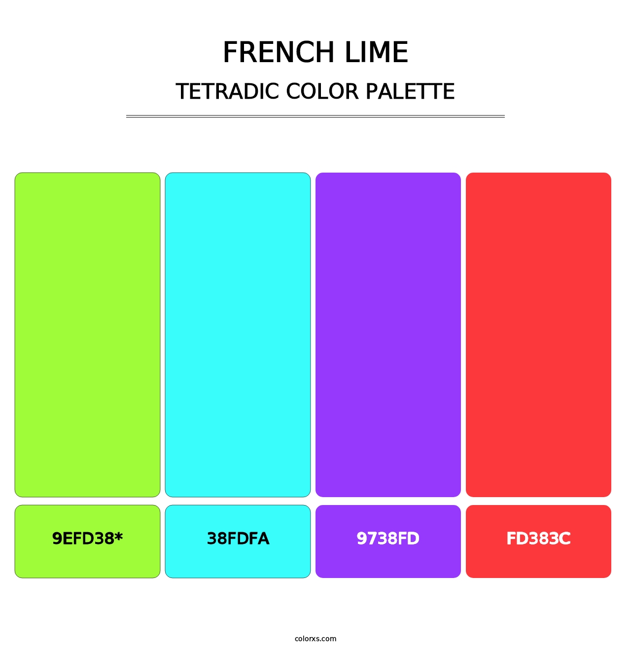 French Lime - Tetradic Color Palette