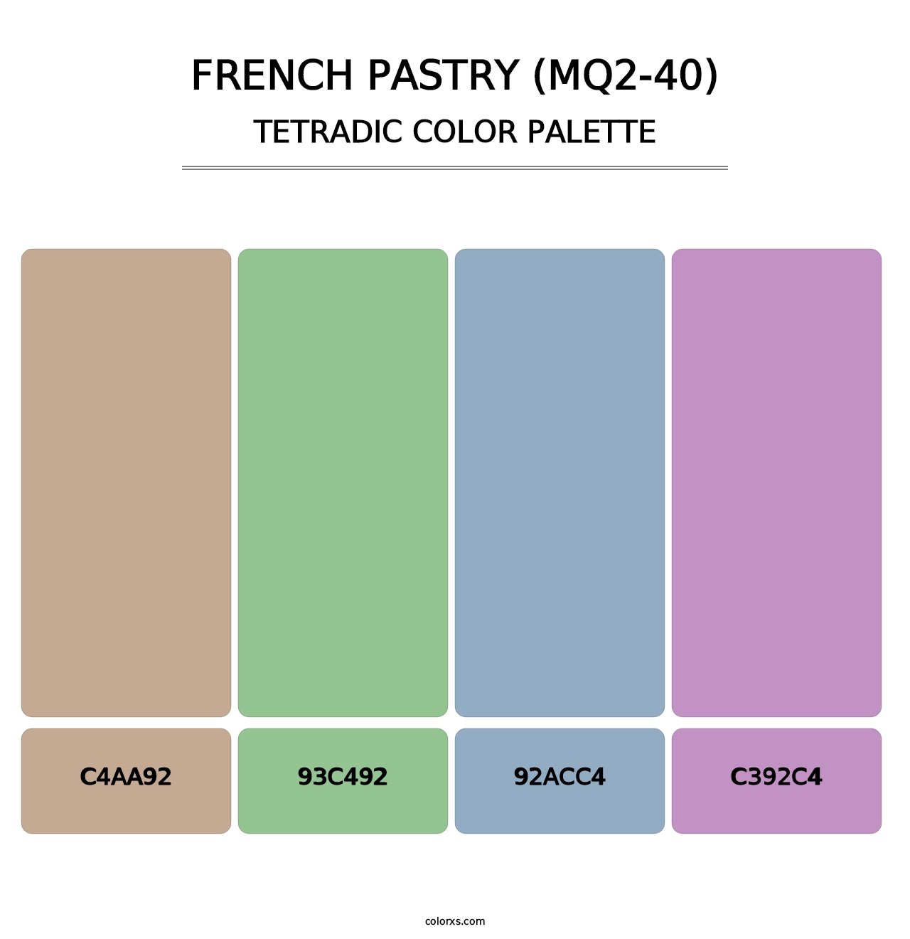 French Pastry (MQ2-40) - Tetradic Color Palette