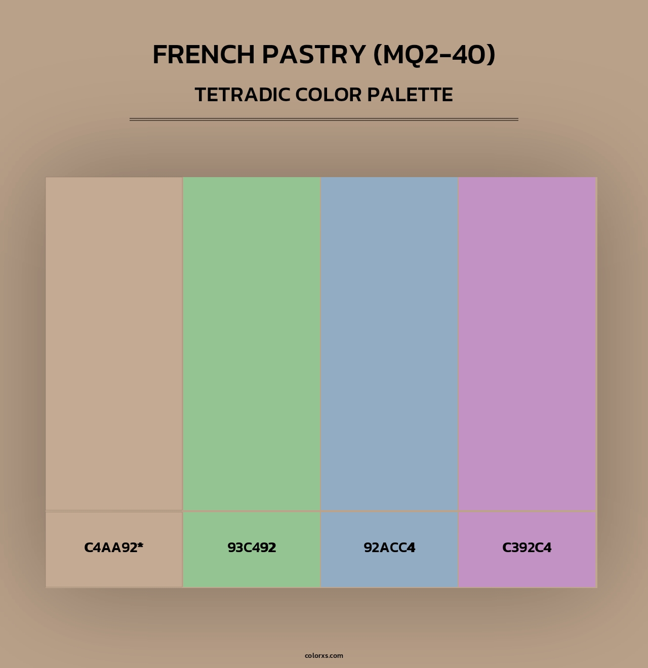 French Pastry (MQ2-40) - Tetradic Color Palette