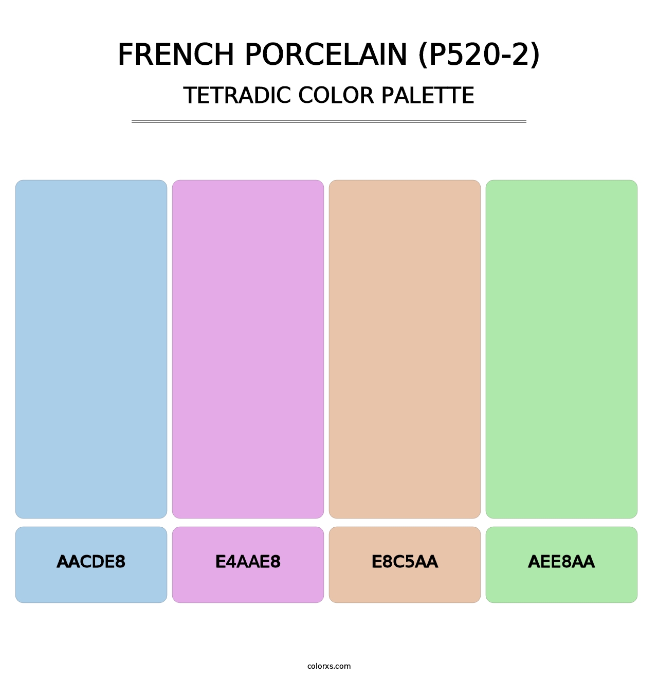 French Porcelain (P520-2) - Tetradic Color Palette