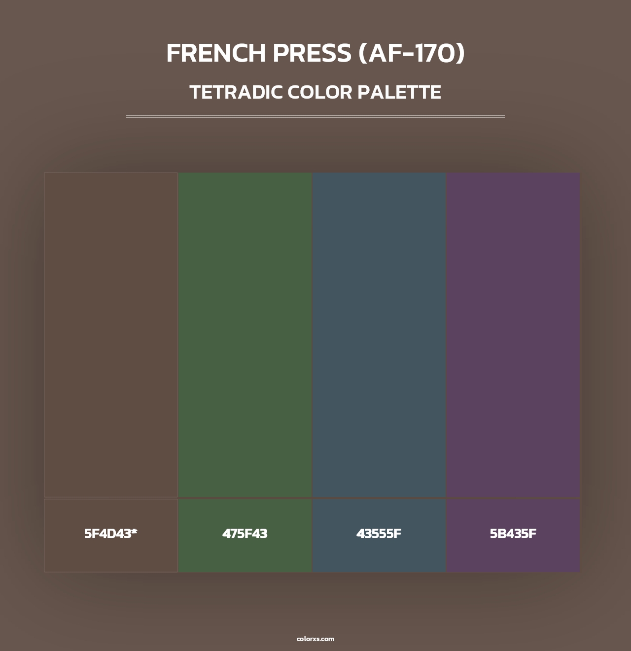 French Press (AF-170) - Tetradic Color Palette