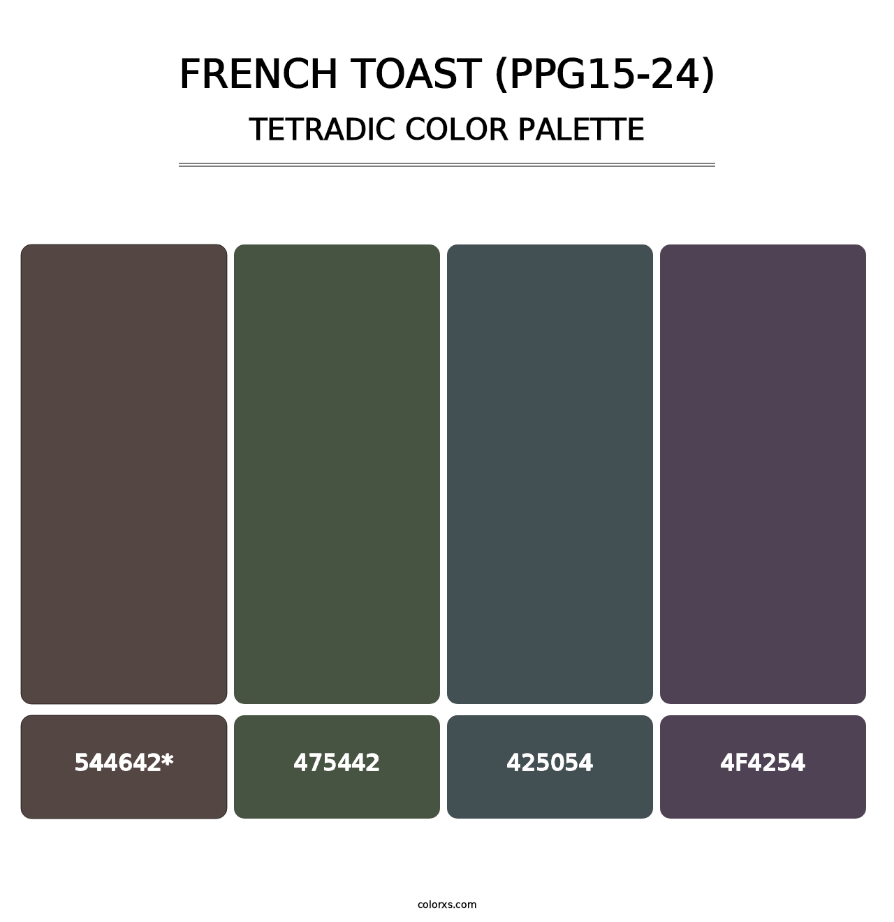 French Toast (PPG15-24) - Tetradic Color Palette
