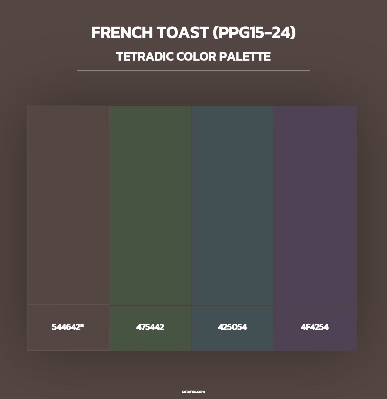 French Toast (PPG15-24) - Tetradic Color Palette