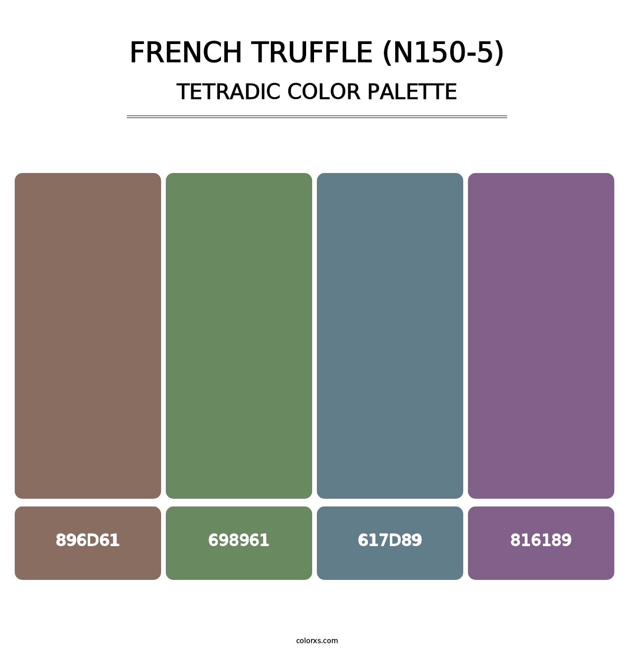 French Truffle (N150-5) - Tetradic Color Palette