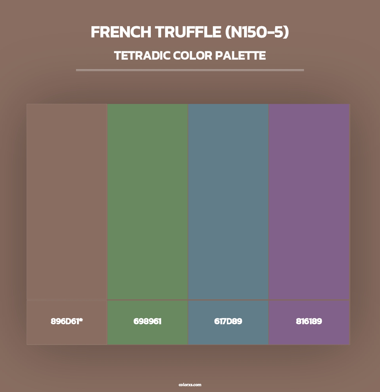 French Truffle (N150-5) - Tetradic Color Palette