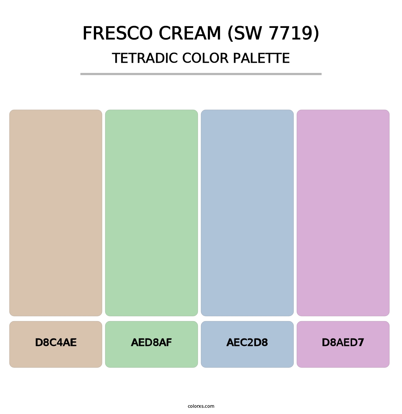 Fresco Cream (SW 7719) - Tetradic Color Palette