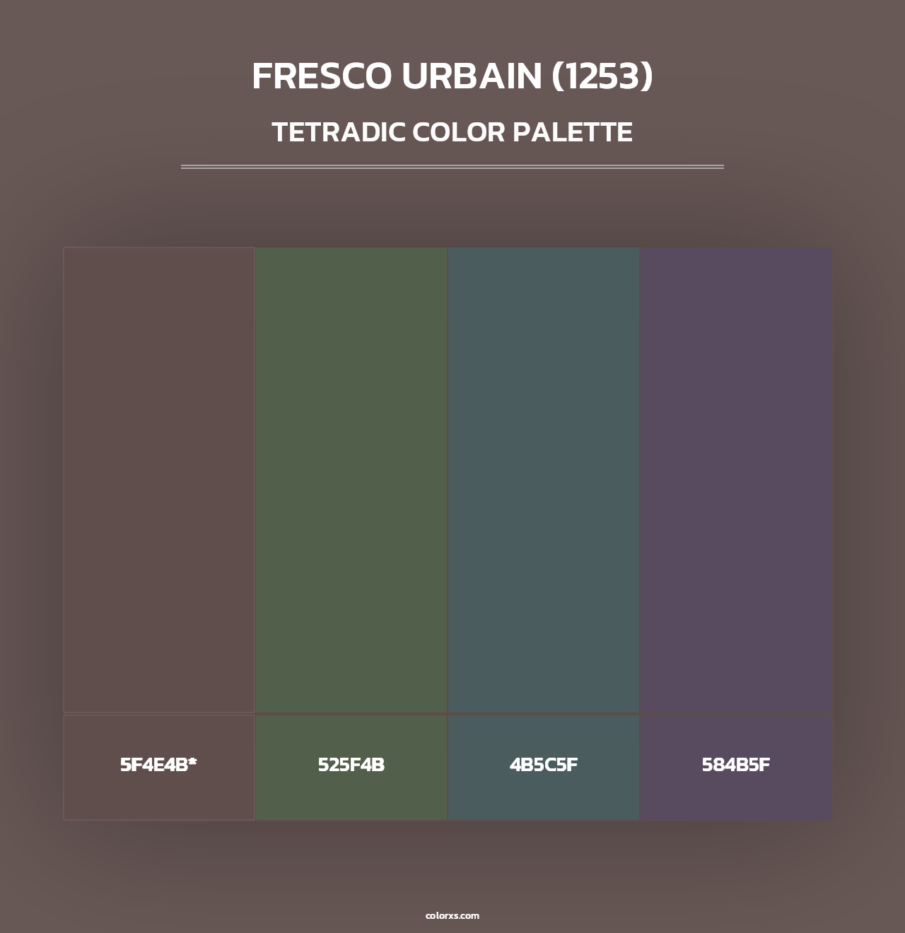 Fresco Urbain (1253) - Tetradic Color Palette