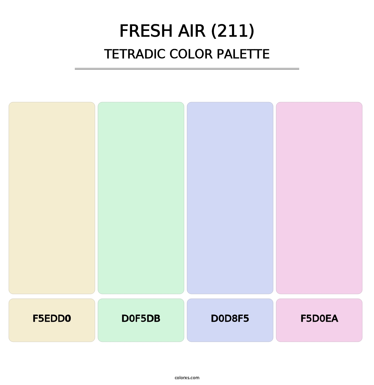 Fresh Air (211) - Tetradic Color Palette