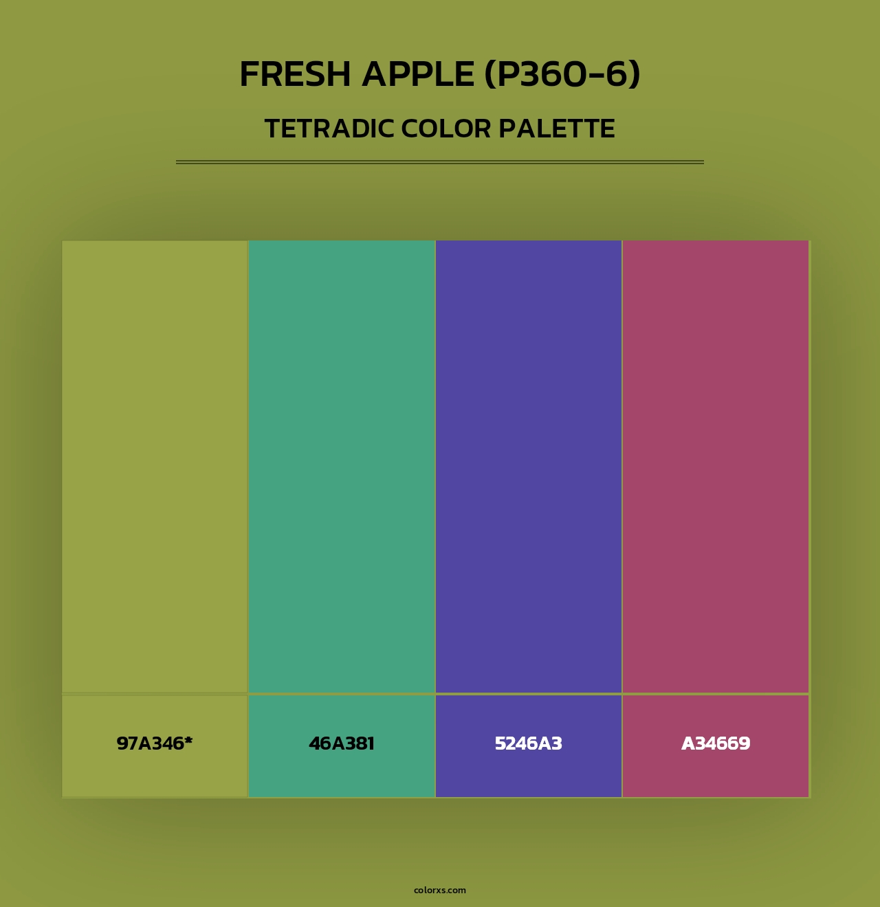 Fresh Apple (P360-6) - Tetradic Color Palette