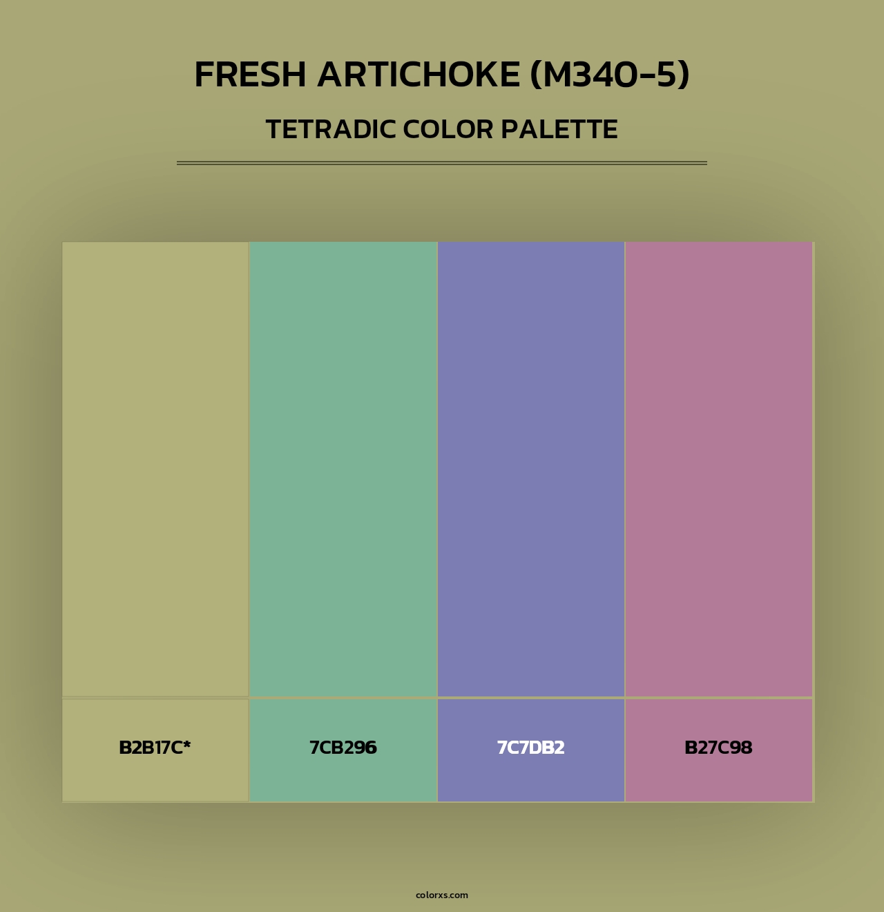 Fresh Artichoke (M340-5) - Tetradic Color Palette