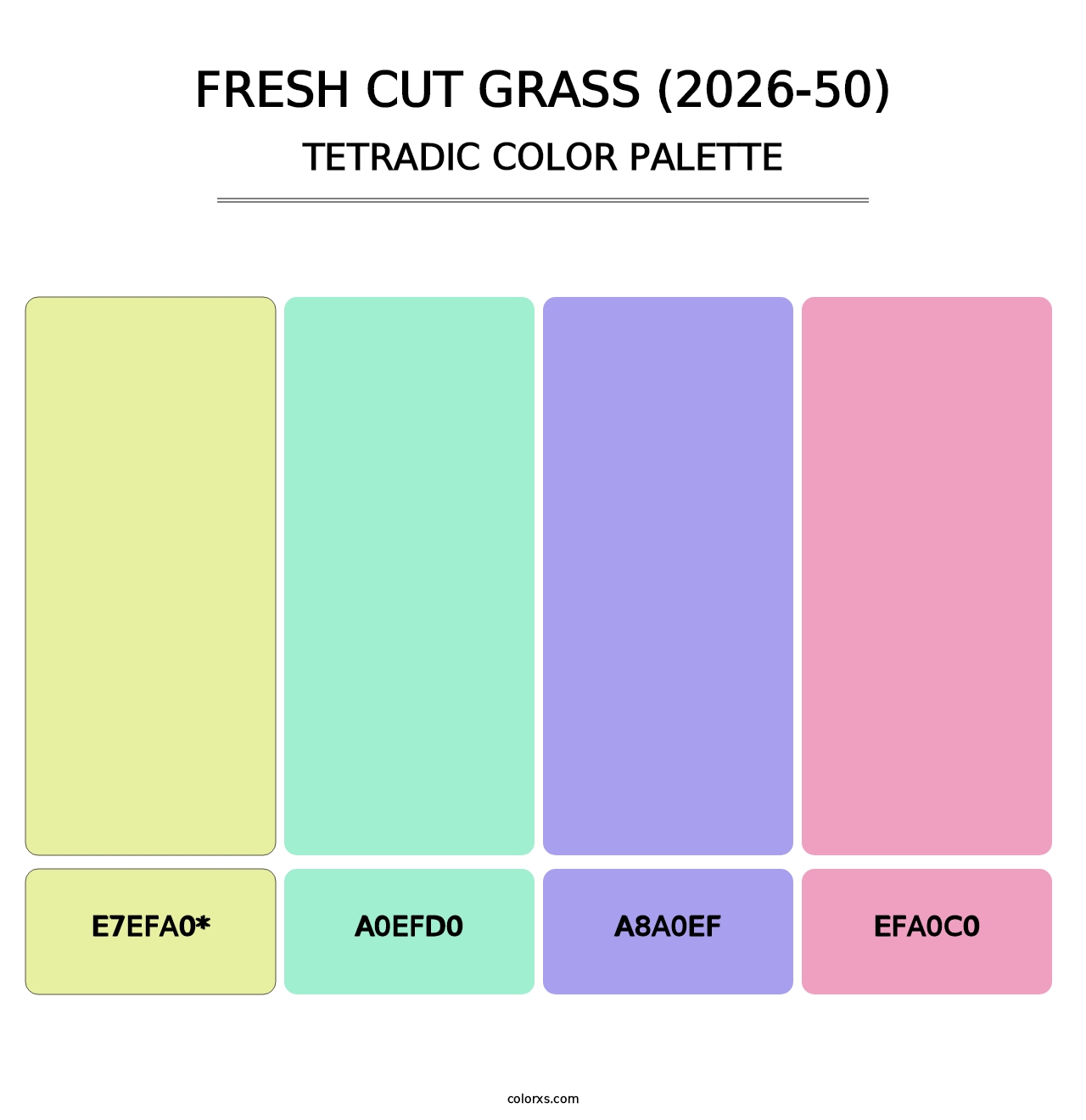 Fresh Cut Grass (2026-50) - Tetradic Color Palette