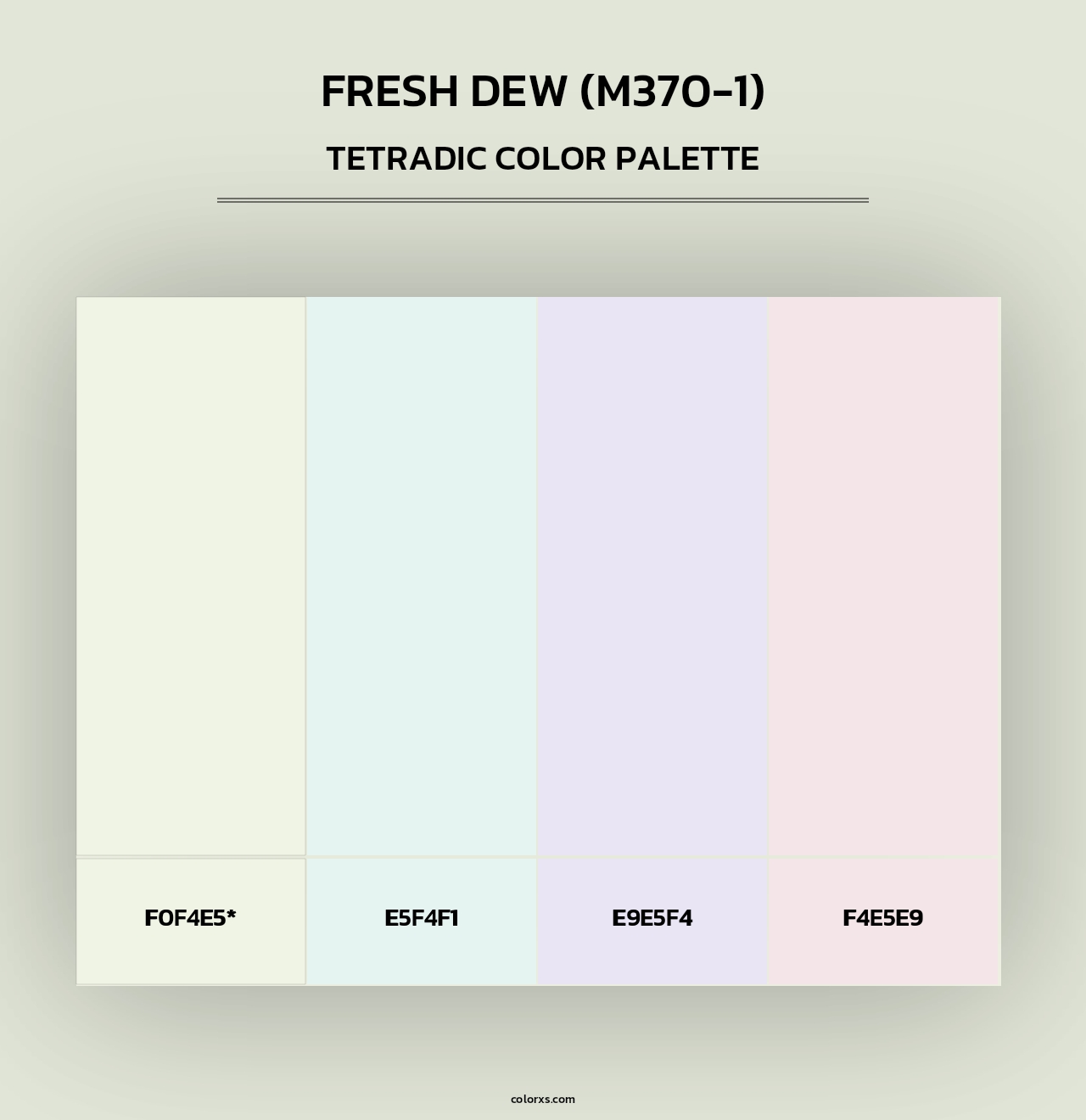 Fresh Dew (M370-1) - Tetradic Color Palette