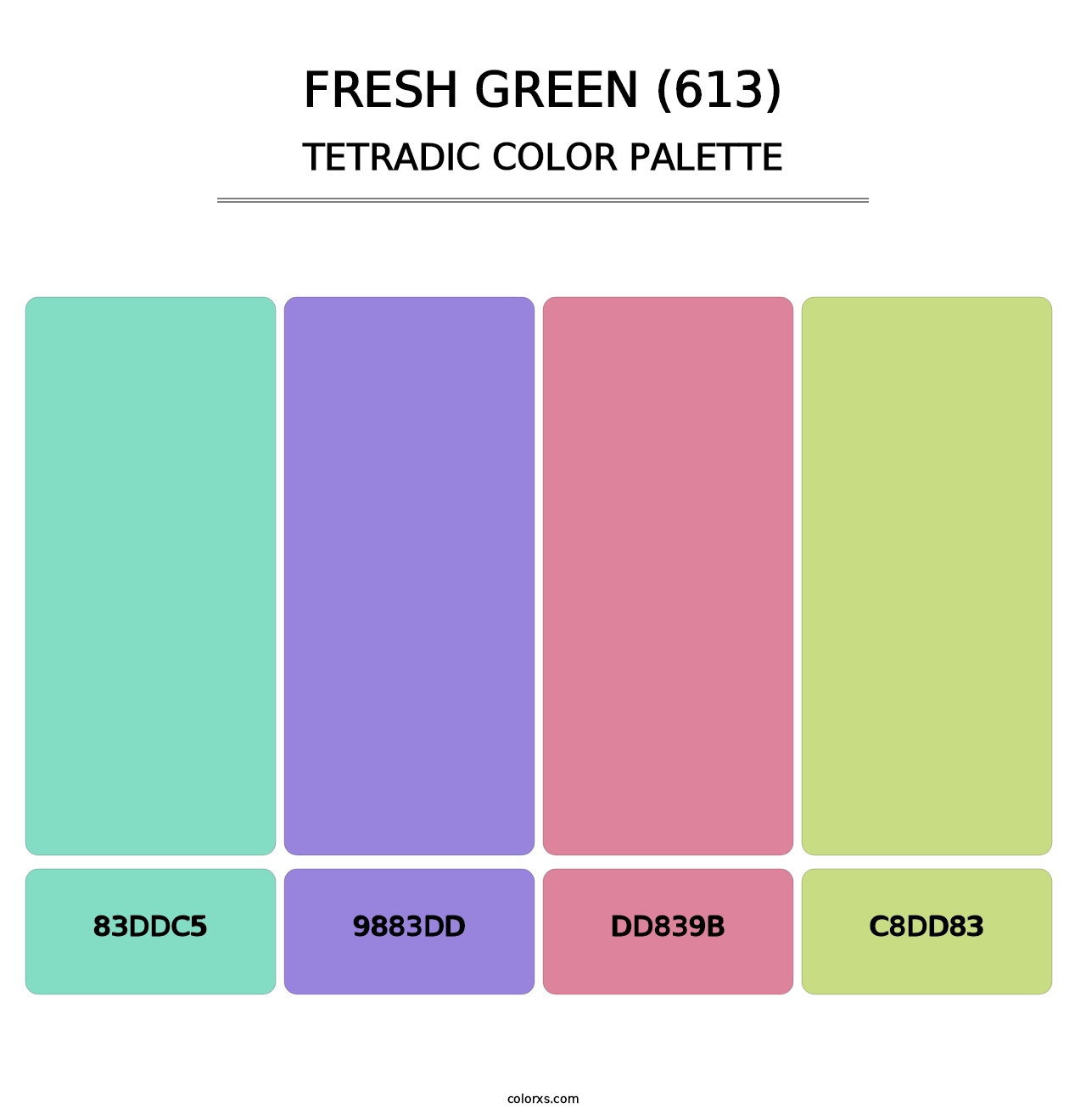 Fresh Green (613) - Tetradic Color Palette