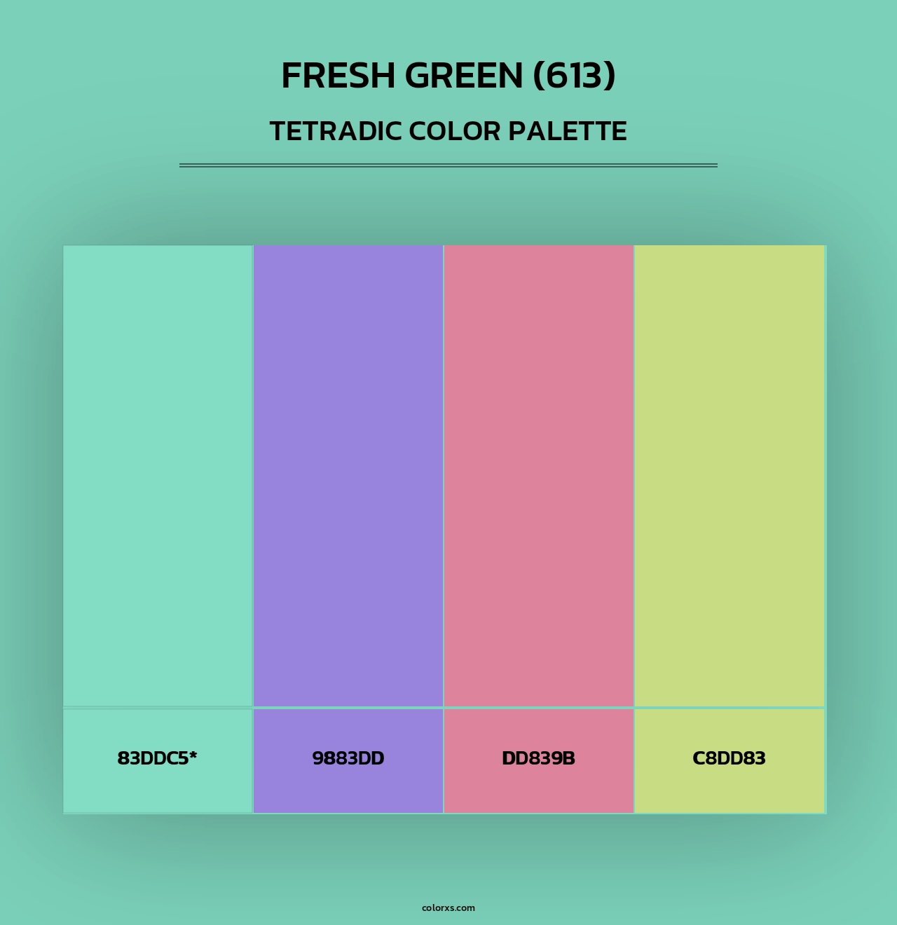 Fresh Green (613) - Tetradic Color Palette