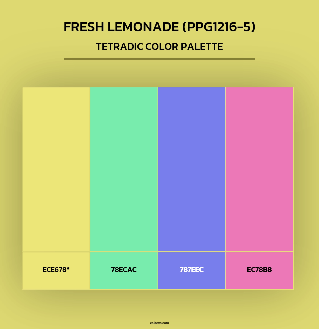 Fresh Lemonade (PPG1216-5) - Tetradic Color Palette