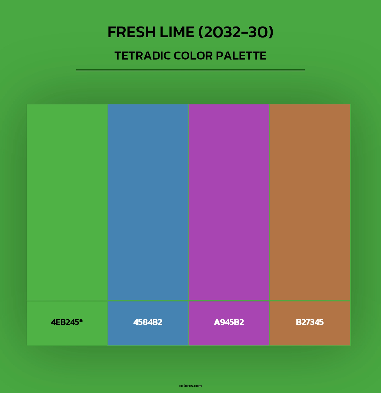 Fresh Lime (2032-30) - Tetradic Color Palette