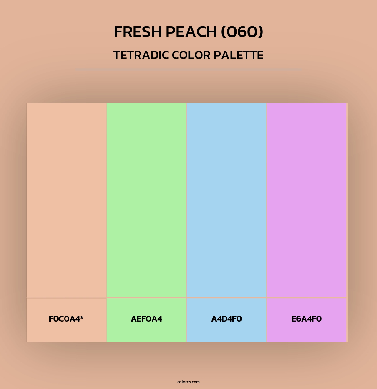 Fresh Peach (060) - Tetradic Color Palette