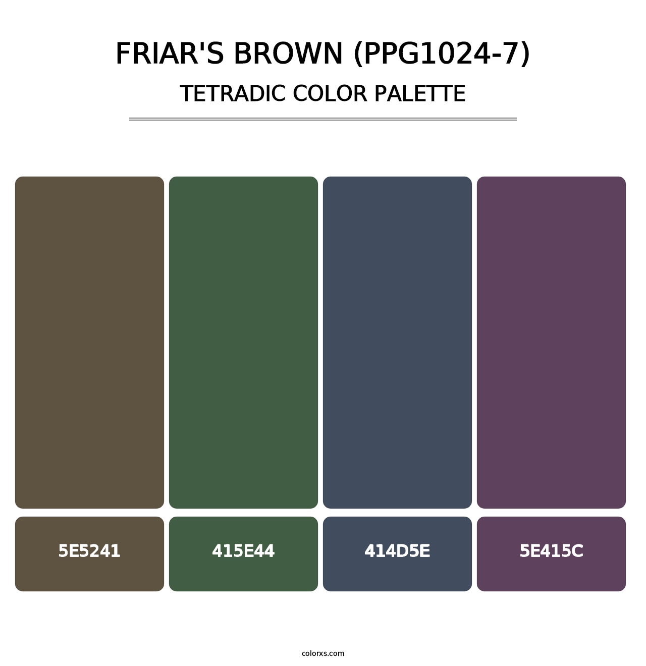 Friar's Brown (PPG1024-7) - Tetradic Color Palette