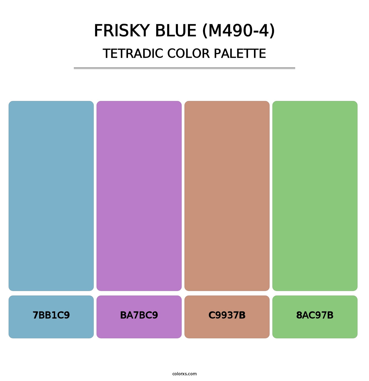 Frisky Blue (M490-4) - Tetradic Color Palette