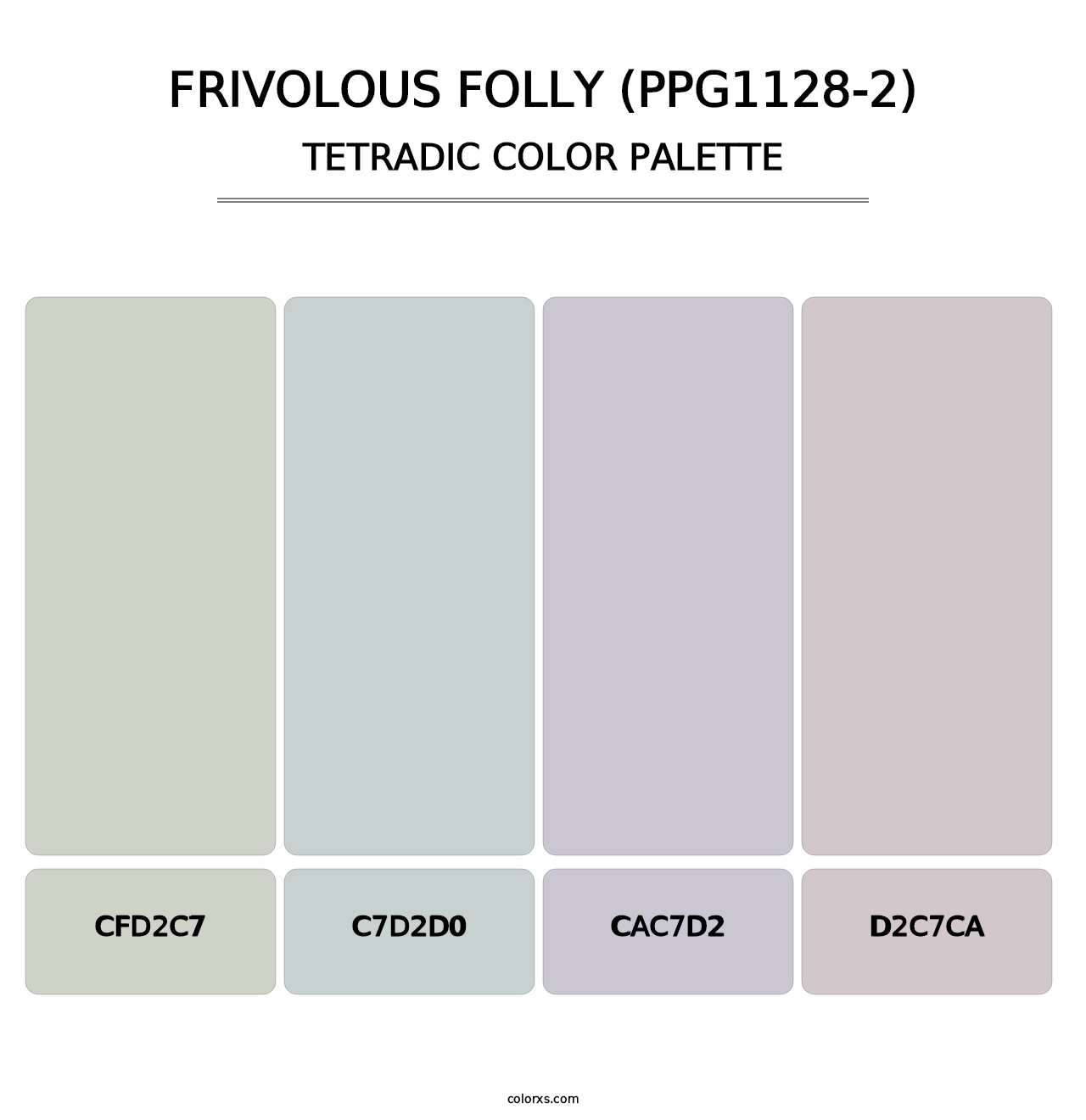 Frivolous Folly (PPG1128-2) - Tetradic Color Palette