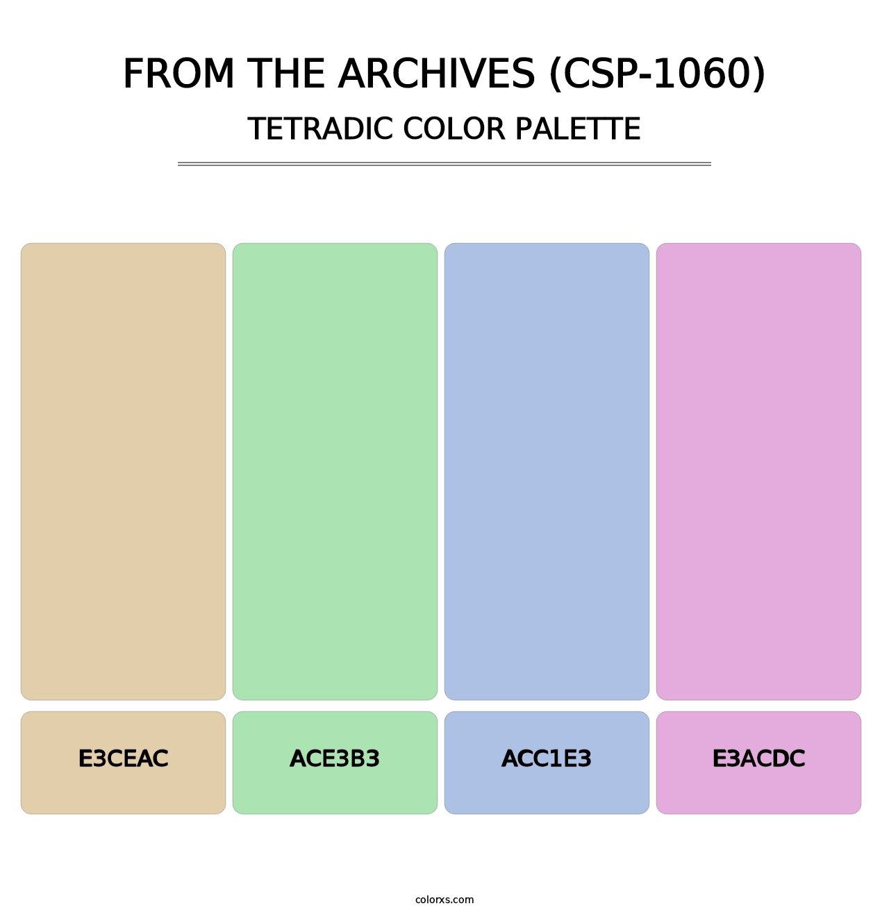 From the Archives (CSP-1060) - Tetradic Color Palette