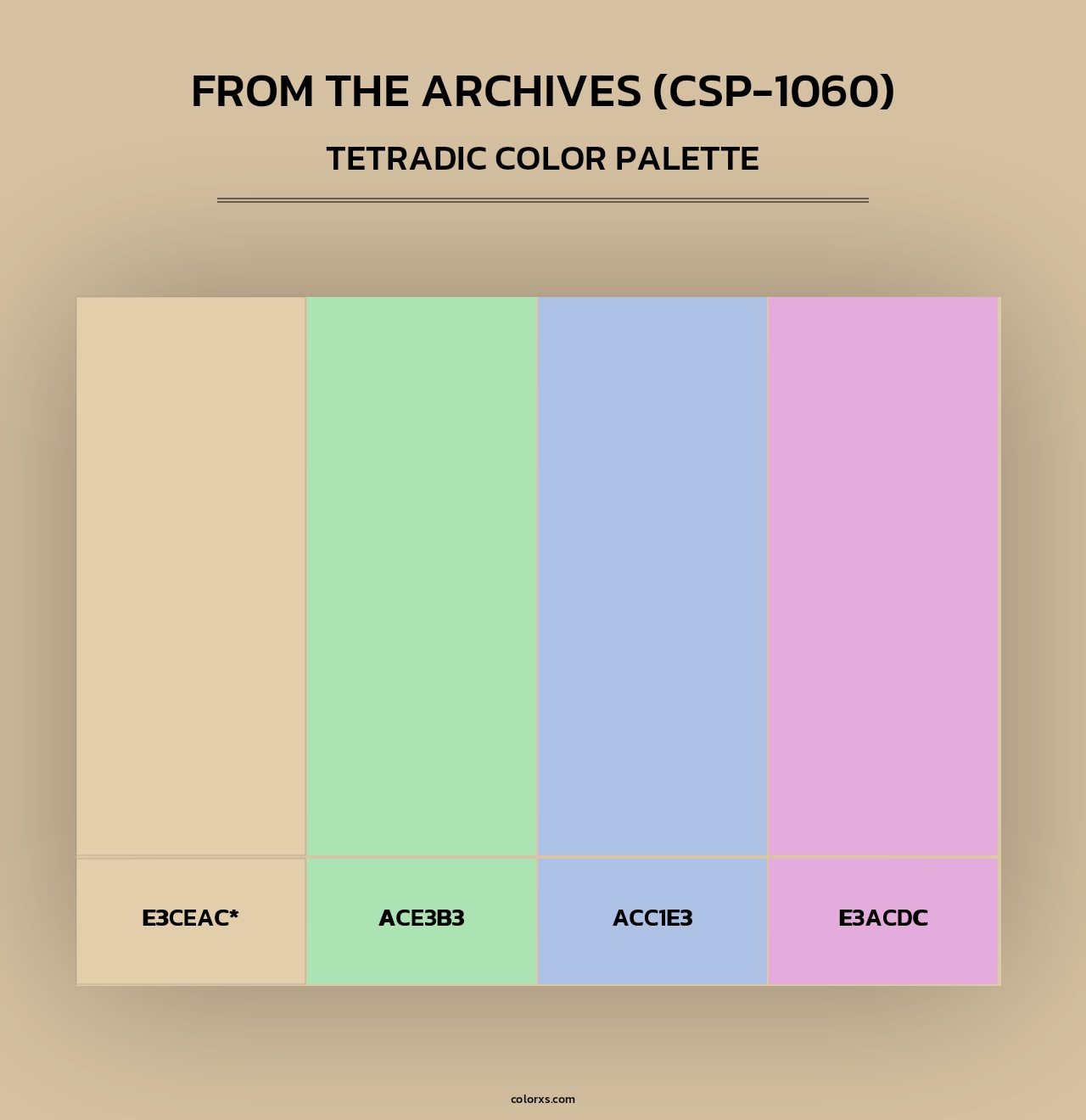 From the Archives (CSP-1060) - Tetradic Color Palette