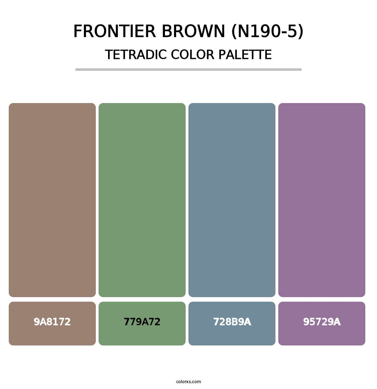 Frontier Brown (N190-5) - Tetradic Color Palette