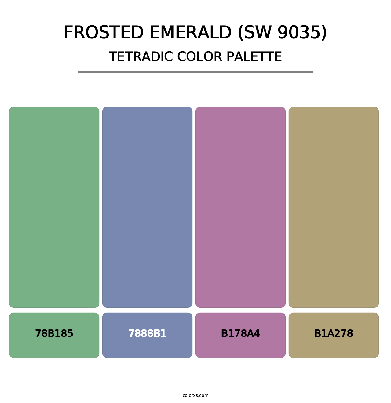 Frosted Emerald (SW 9035) - Tetradic Color Palette