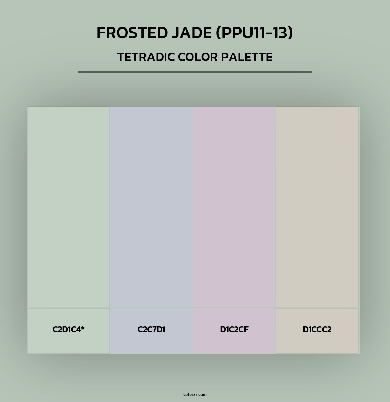 Frosted Jade (PPU11-13) - Tetradic Color Palette