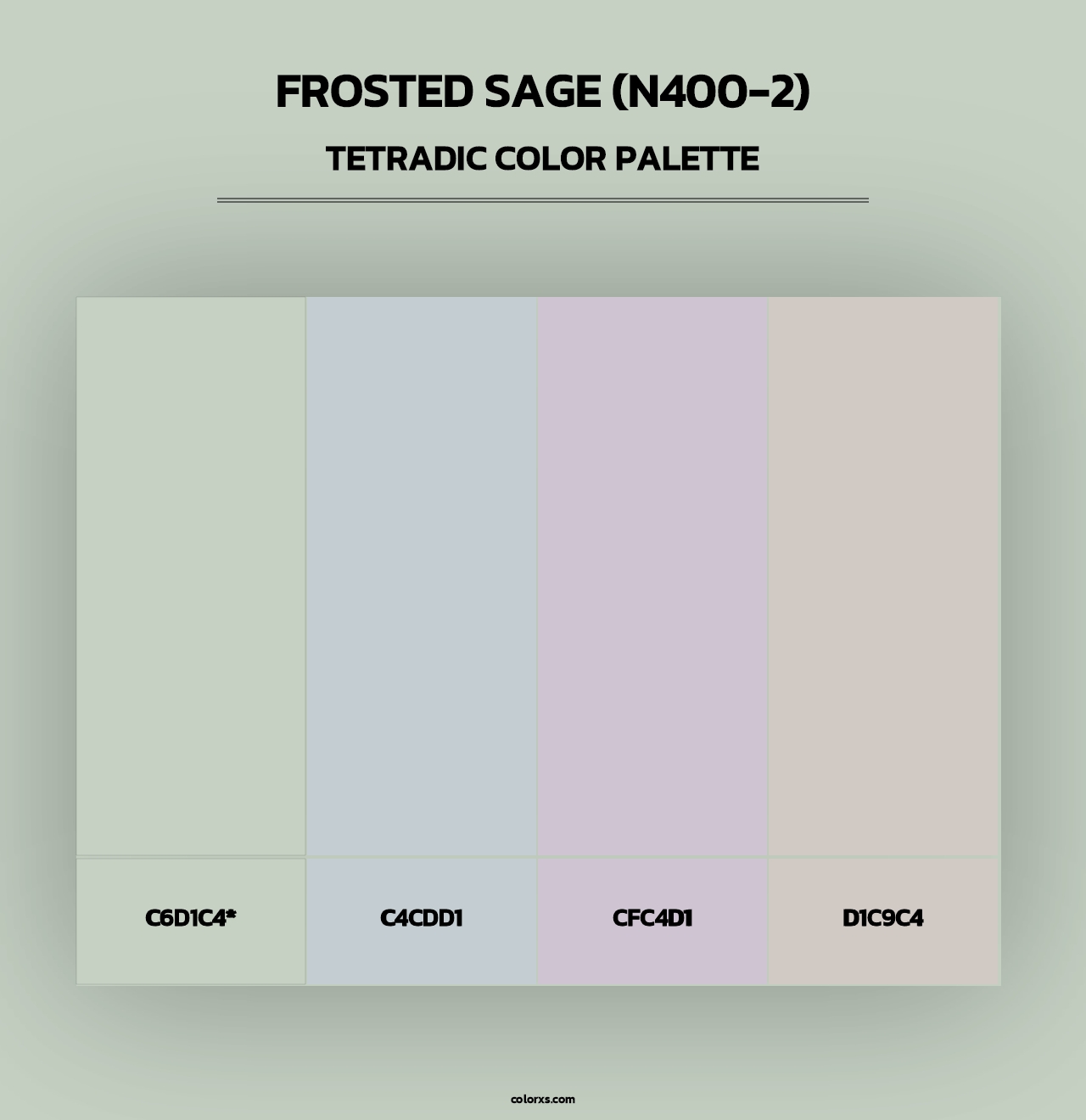 Frosted Sage (N400-2) - Tetradic Color Palette