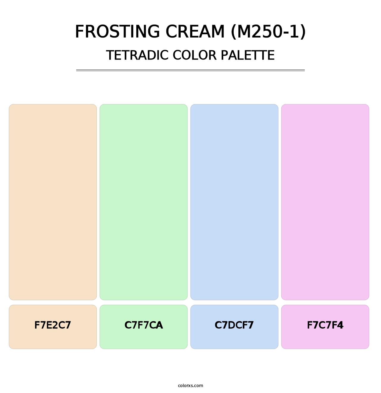 Frosting Cream (M250-1) - Tetradic Color Palette