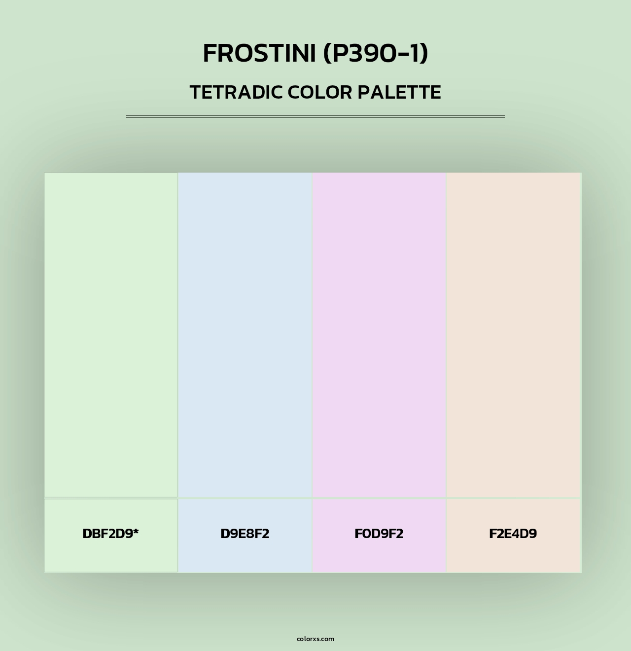 Frostini (P390-1) - Tetradic Color Palette