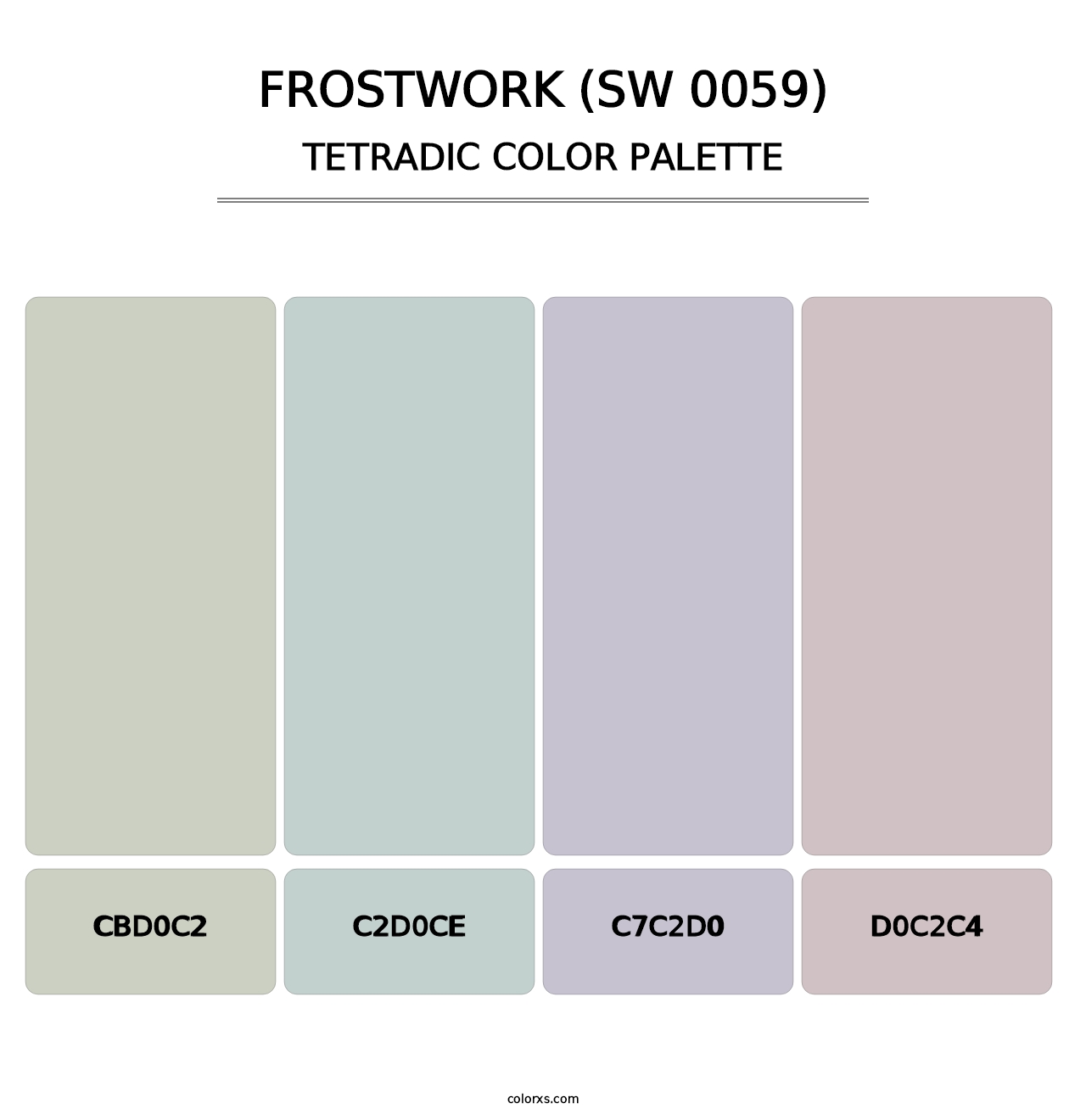 Frostwork (SW 0059) - Tetradic Color Palette