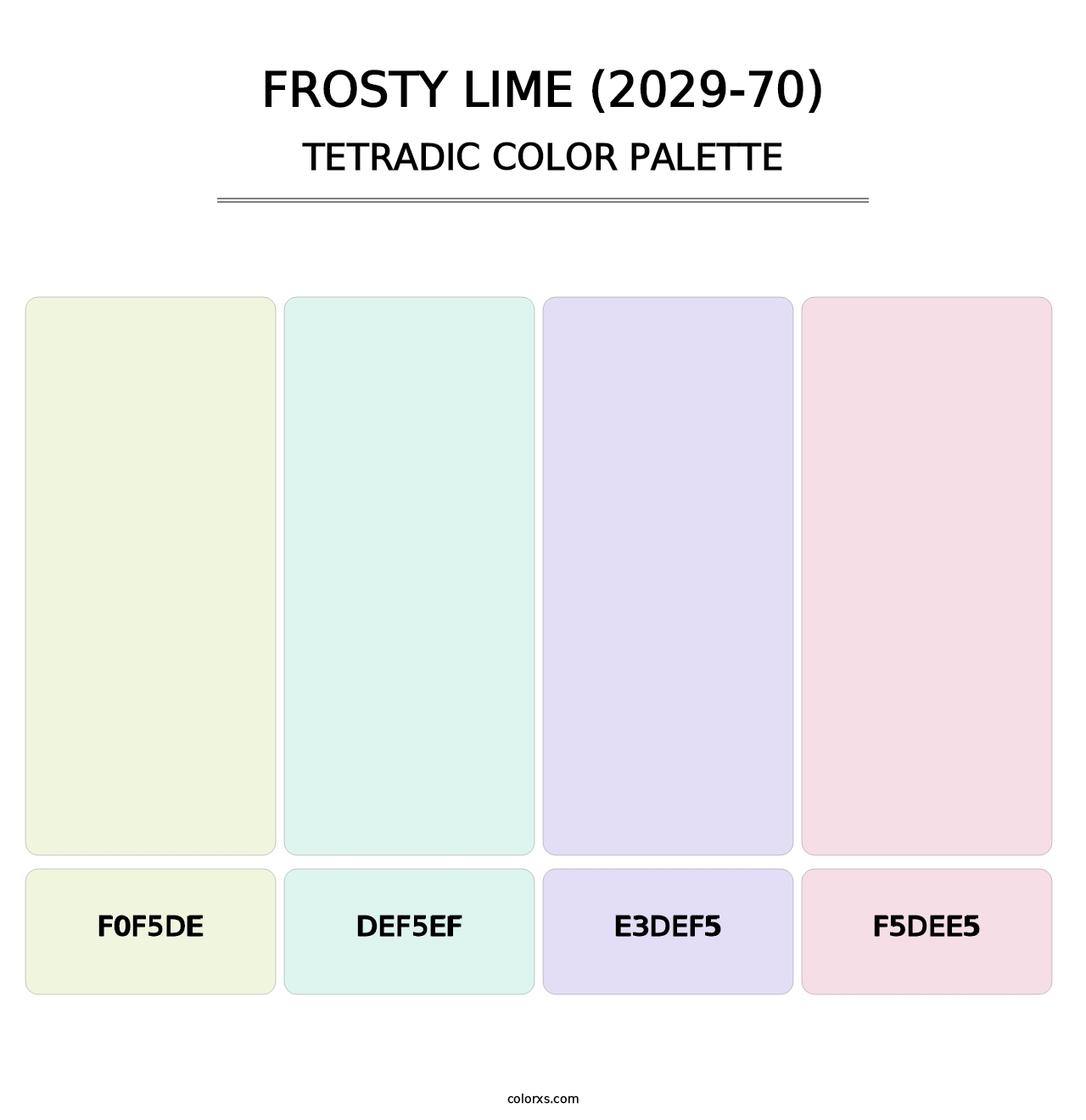 Frosty Lime (2029-70) - Tetradic Color Palette
