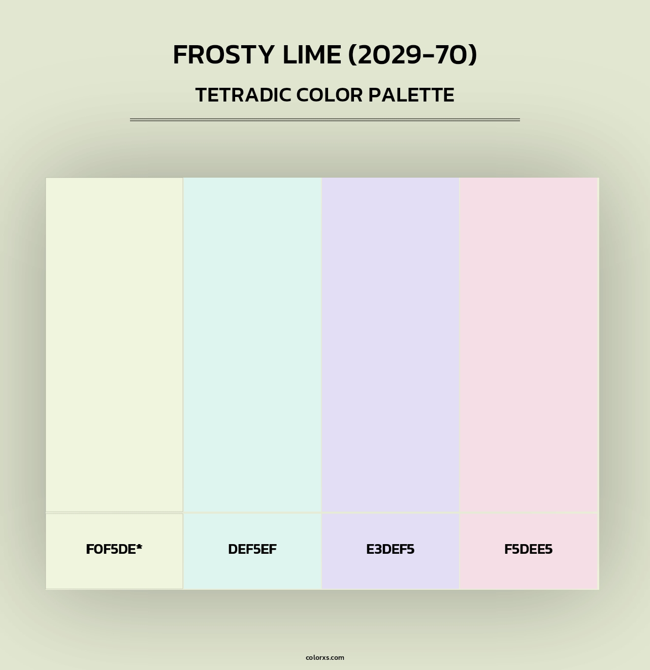 Frosty Lime (2029-70) - Tetradic Color Palette