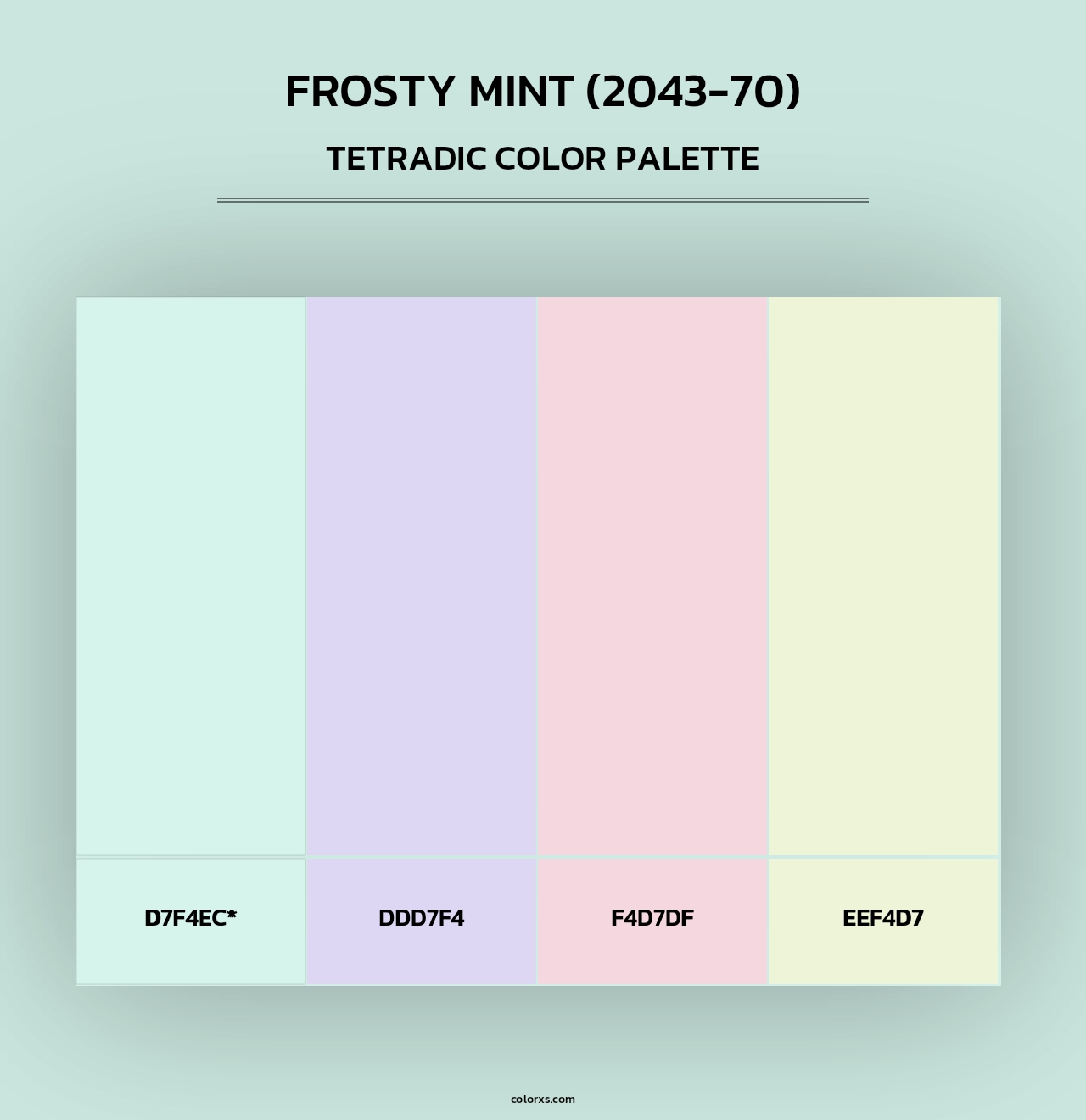 Frosty Mint (2043-70) - Tetradic Color Palette