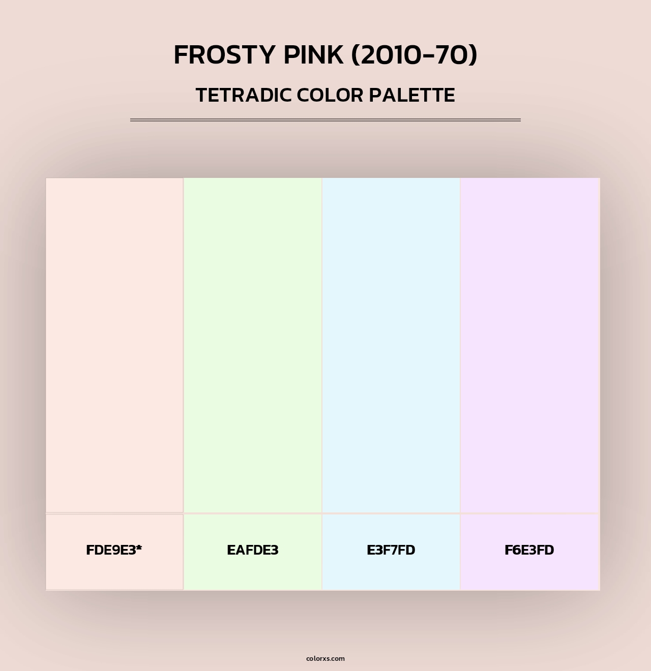 Frosty Pink (2010-70) - Tetradic Color Palette