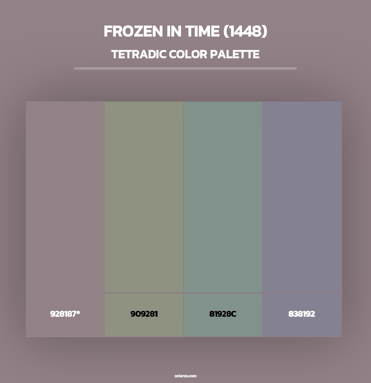 Frozen in Time (1448) - Tetradic Color Palette