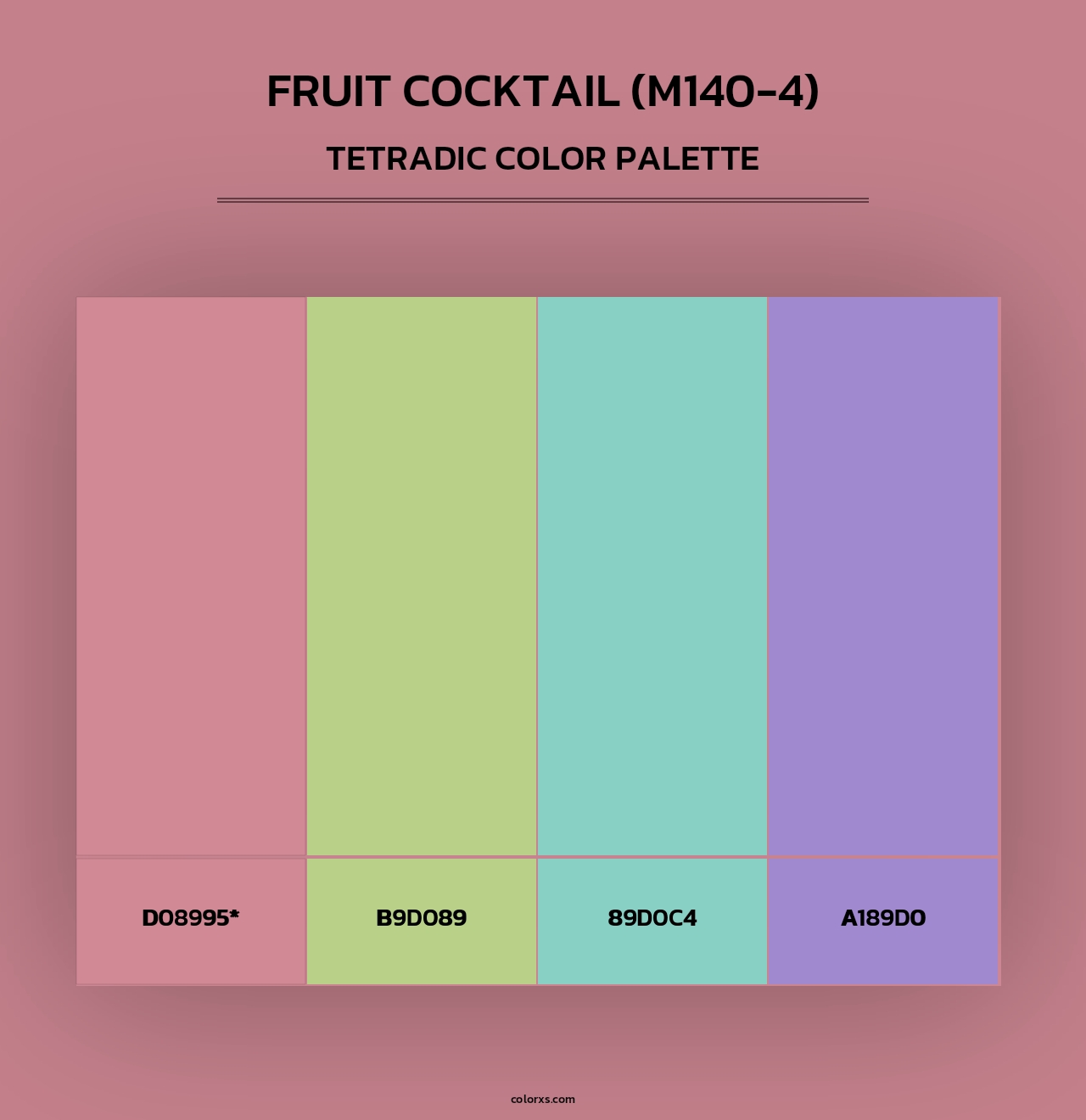 Fruit Cocktail (M140-4) - Tetradic Color Palette