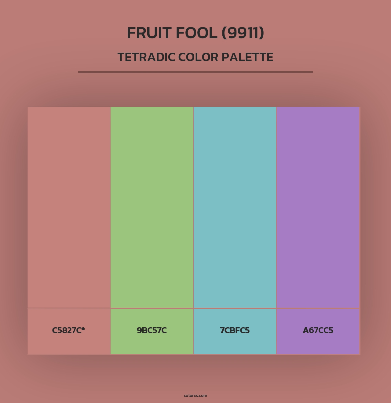 Fruit Fool (9911) - Tetradic Color Palette