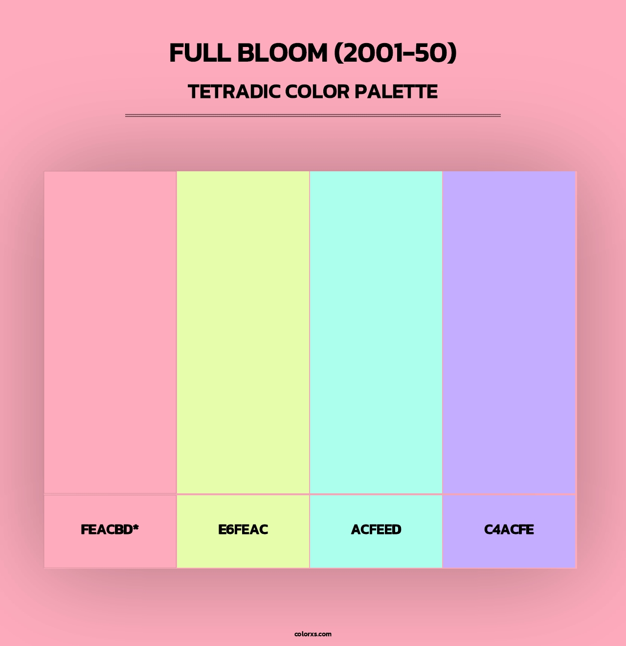 Full Bloom (2001-50) - Tetradic Color Palette
